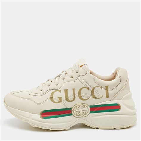 scarpe gucci 37|Gucci beige leather sneakers.